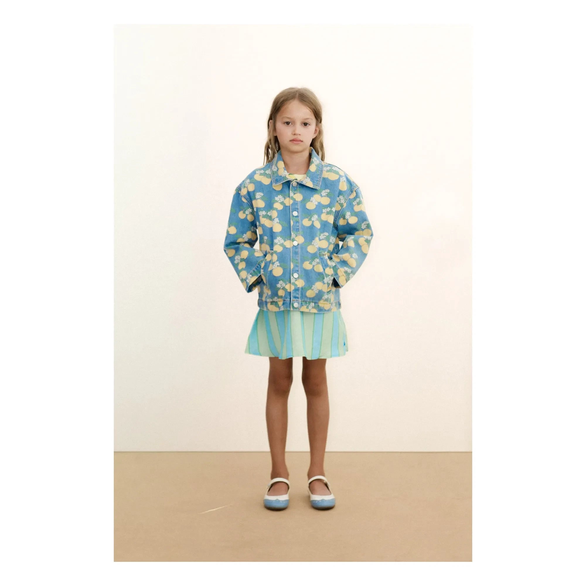 Tinycottons - Chaqueta vaquera naranja | Azul