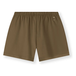 Gray Label - Pantalón corto con botones de algodón orgánico | Marrón caqui