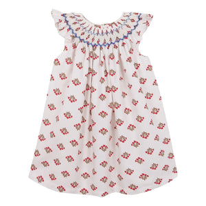 birinit - Monzón Vestido fruncido de algodón orgánico | Blanco