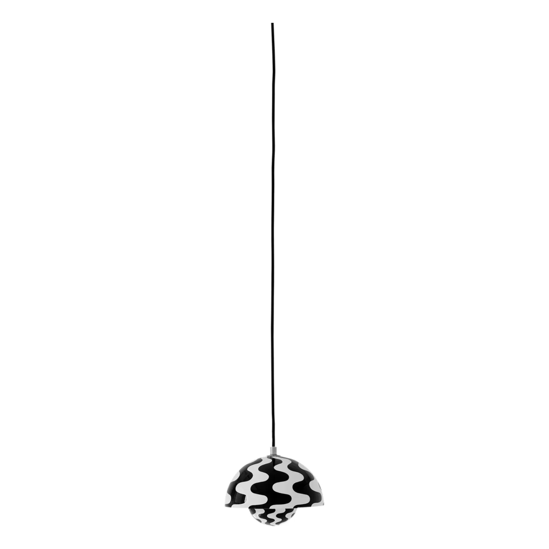 & Tradition - Lámpara de suspensión Flowerpot VP10, Verner Panton | Negro/Blanco