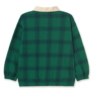 Tinycottons - Polo de algodón orgánico a cuadros | Verde
