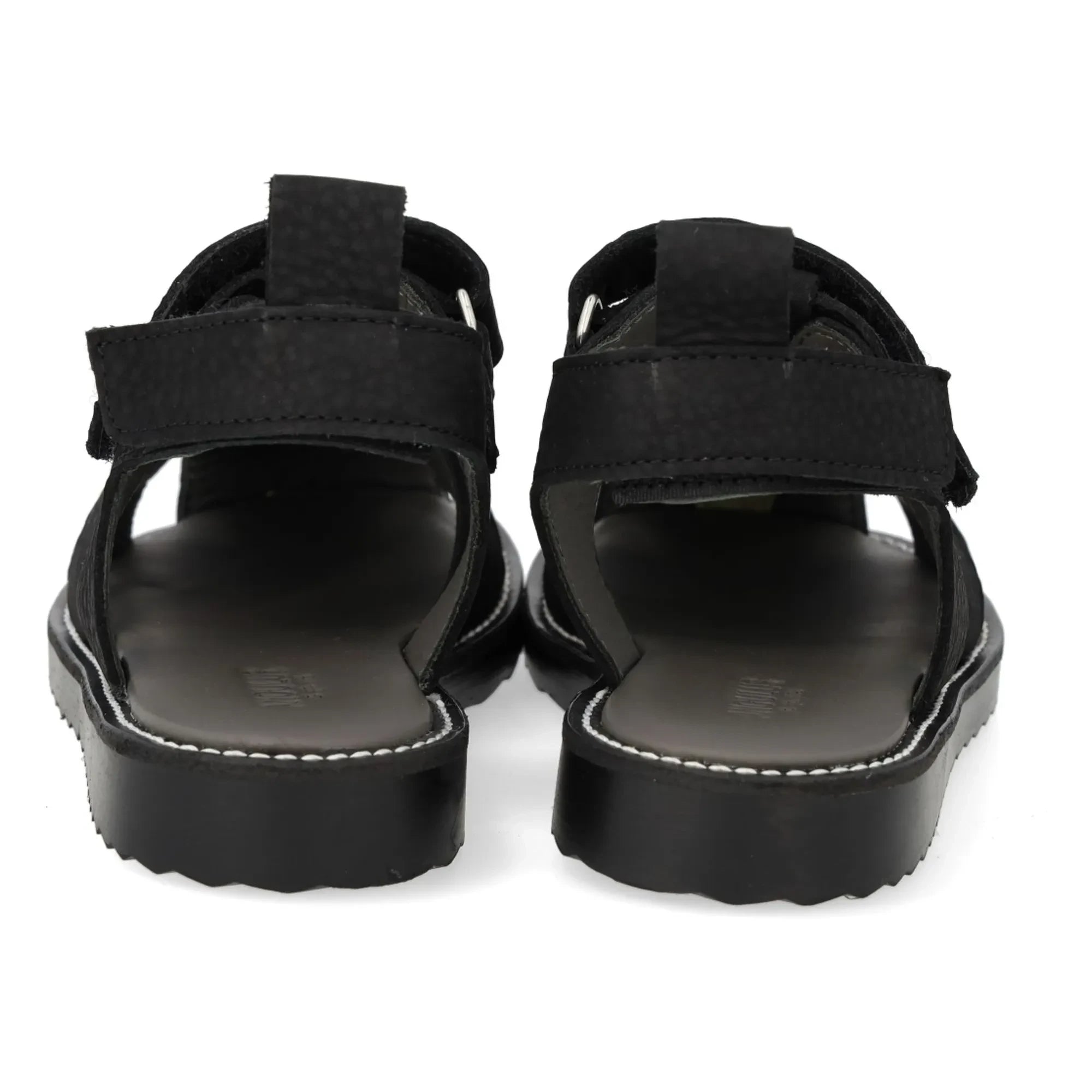 Angulus - Sandalias de nobuk de durazno | Negro