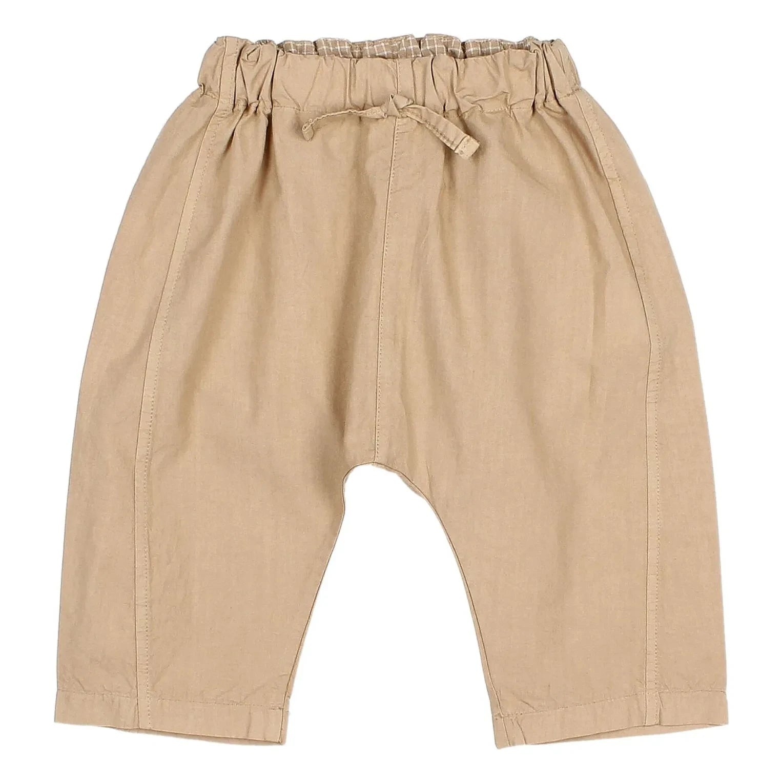 Búho - Pantalón de bebé de popelín de algodón orgánico | Beige