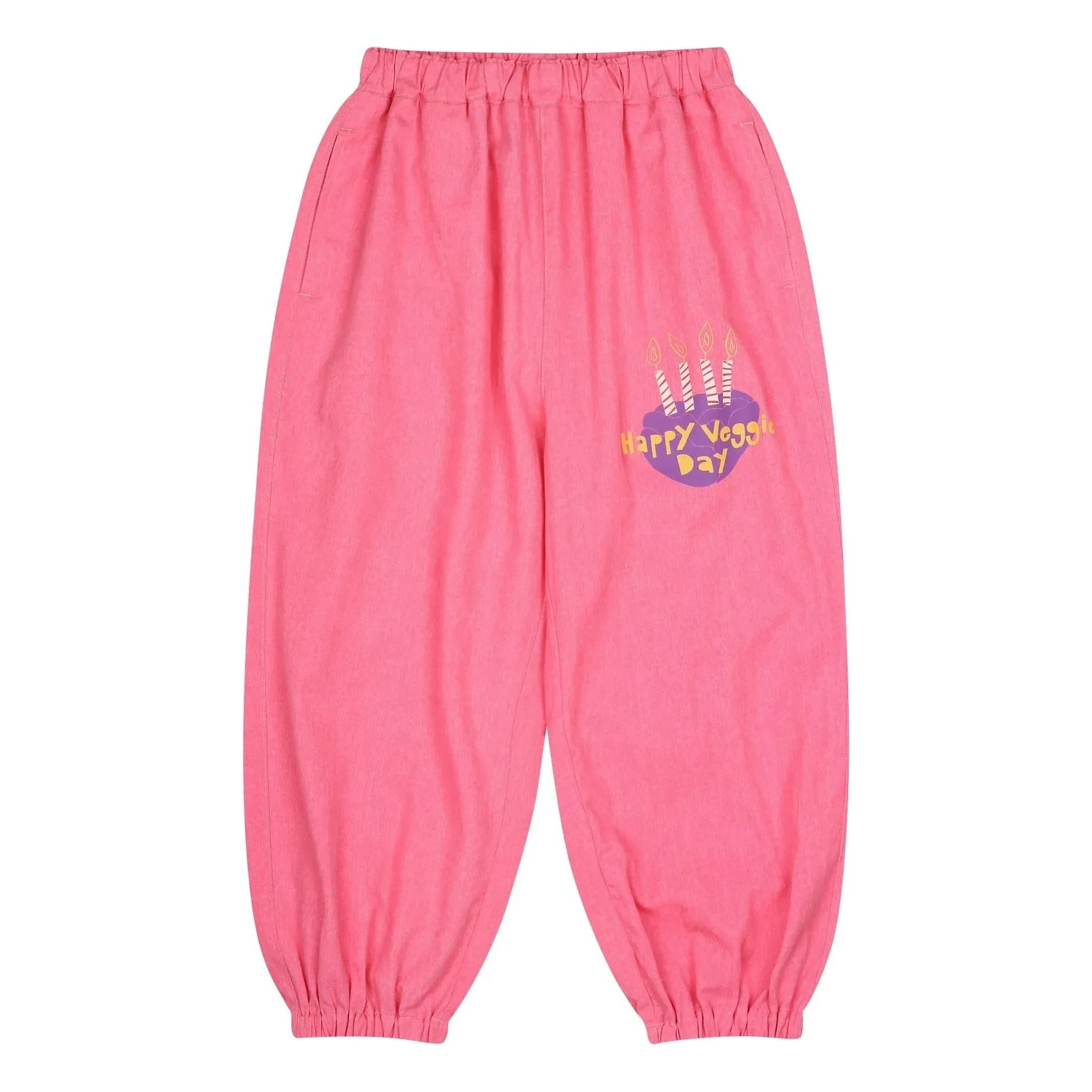 Jelly Mallow - Pantalones Aladdin Happy Veggie Day | Rosa