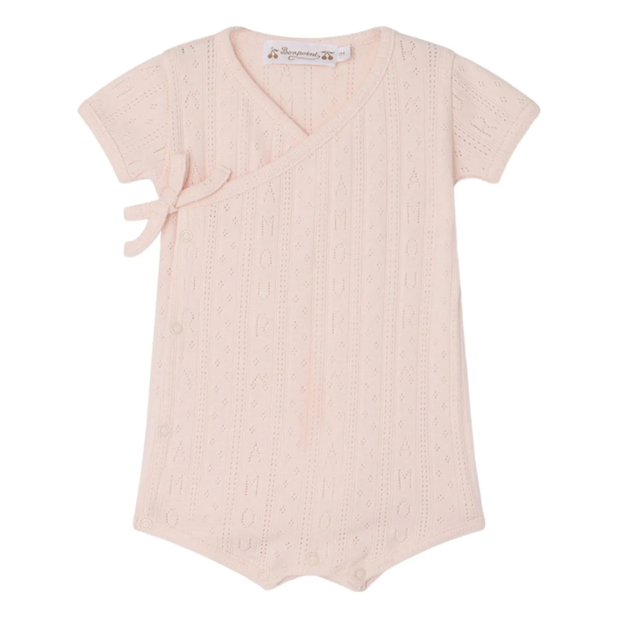 Bonpoint - Combicort de algodón orgánico Pointelle Chamomile | Rosa empolvado