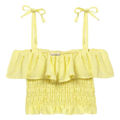 Cozmo - Top de lino Bellis | Amarillo