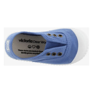 Victoria - Zapatillas elásticas Inglesa de lona | Azul real