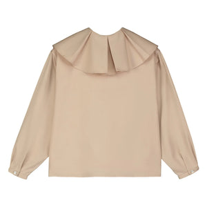 Tangerine - Oversize Yakalı Bluz | Bej