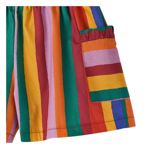 Fabula - Pantalón corto a rayas | Rojo