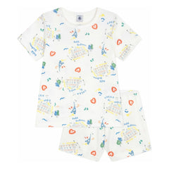 Petit Bateau - Pijama corto ópera | Blanco