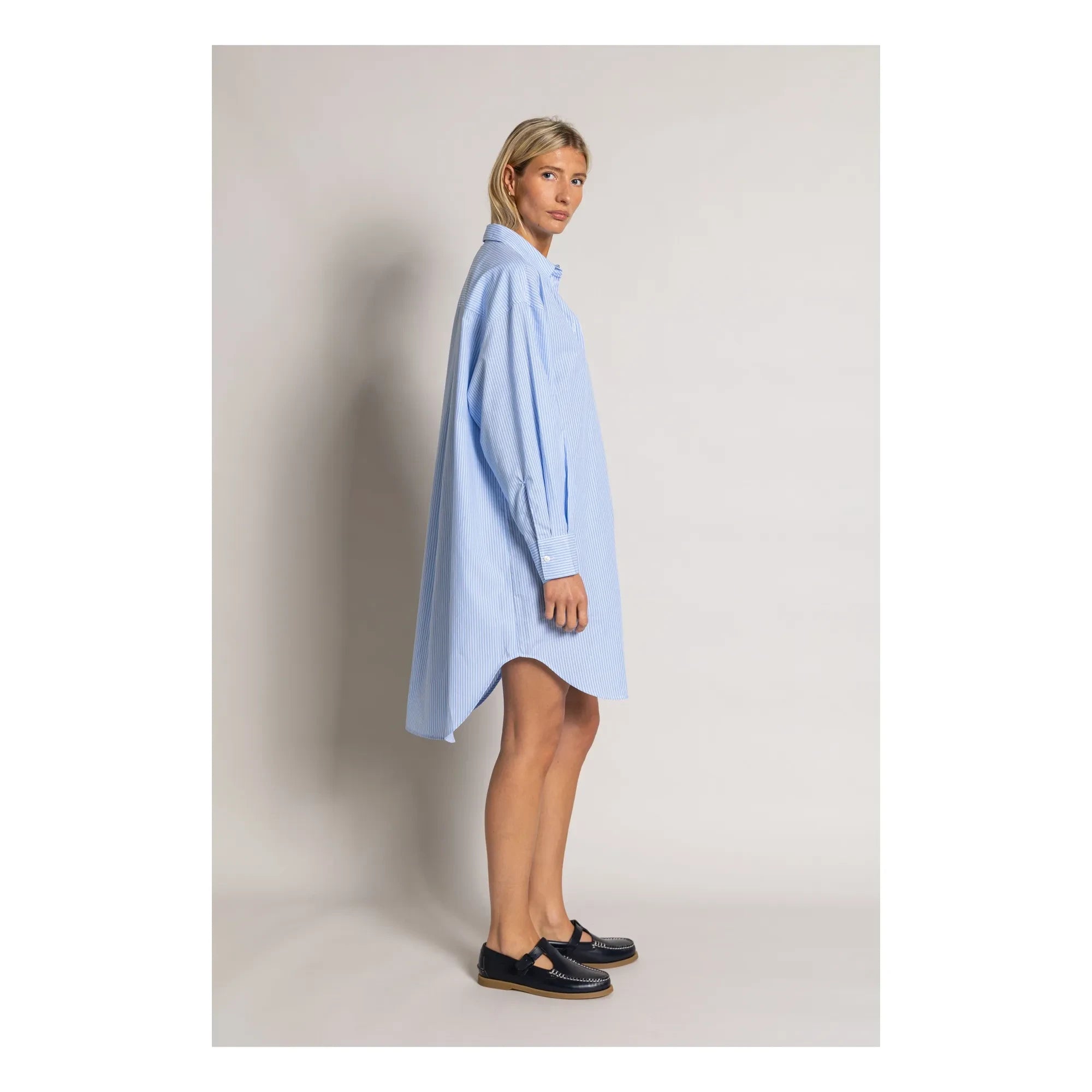 Smallable Woman - Vestido Camisero Rayado Lydie | Azul Claro