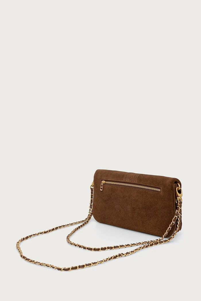 Bolso bandolera de ante para mujer
