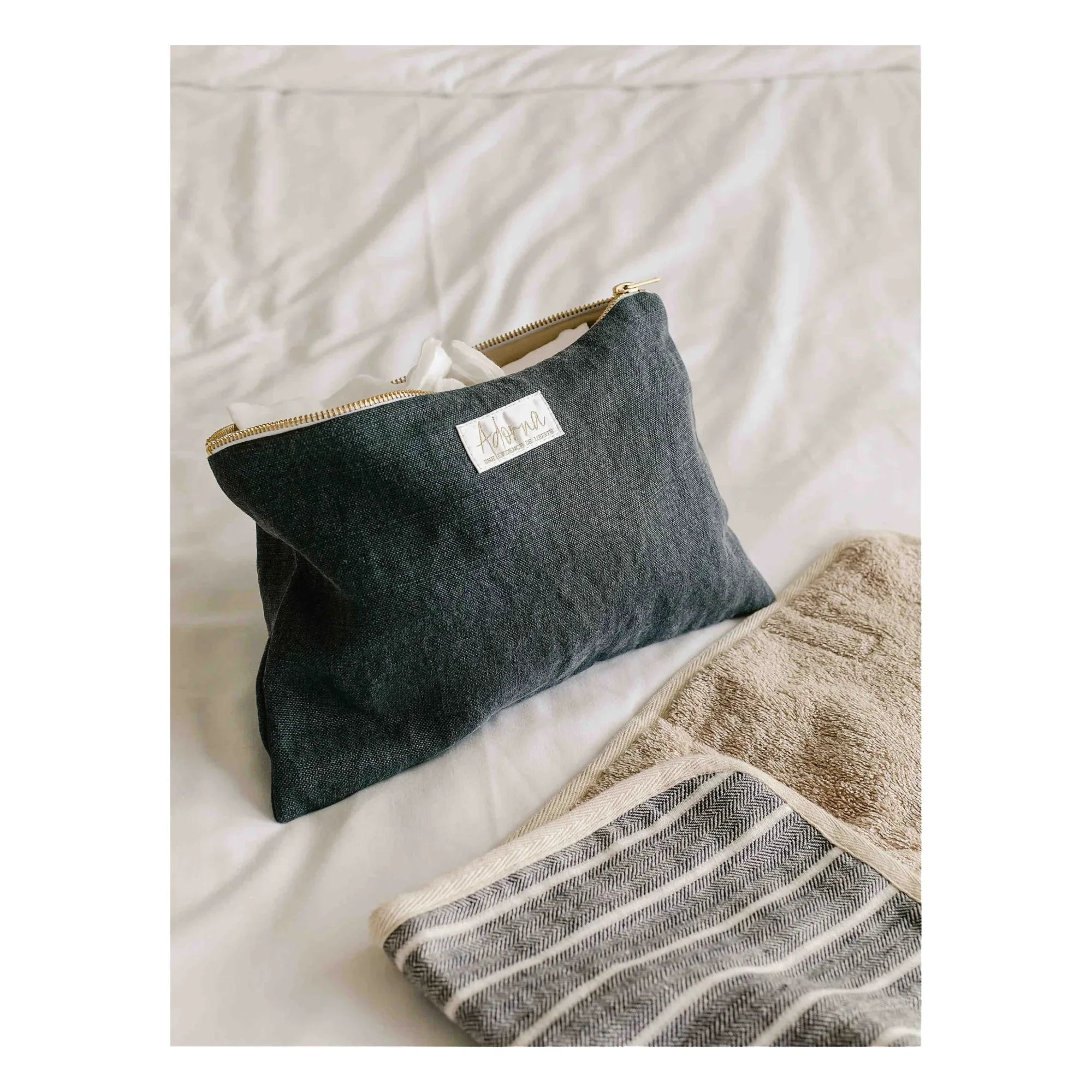 Adorna - Bolsa de lino | Azul marino