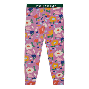 Petit Stella - Çiçek Desenli Pima Pamuk ve Modal Pijama | Mürdüm