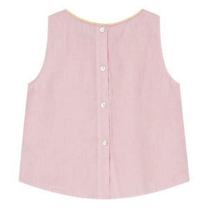 Dr Bloom - Blusa de lino Ana | Rosa empolvado