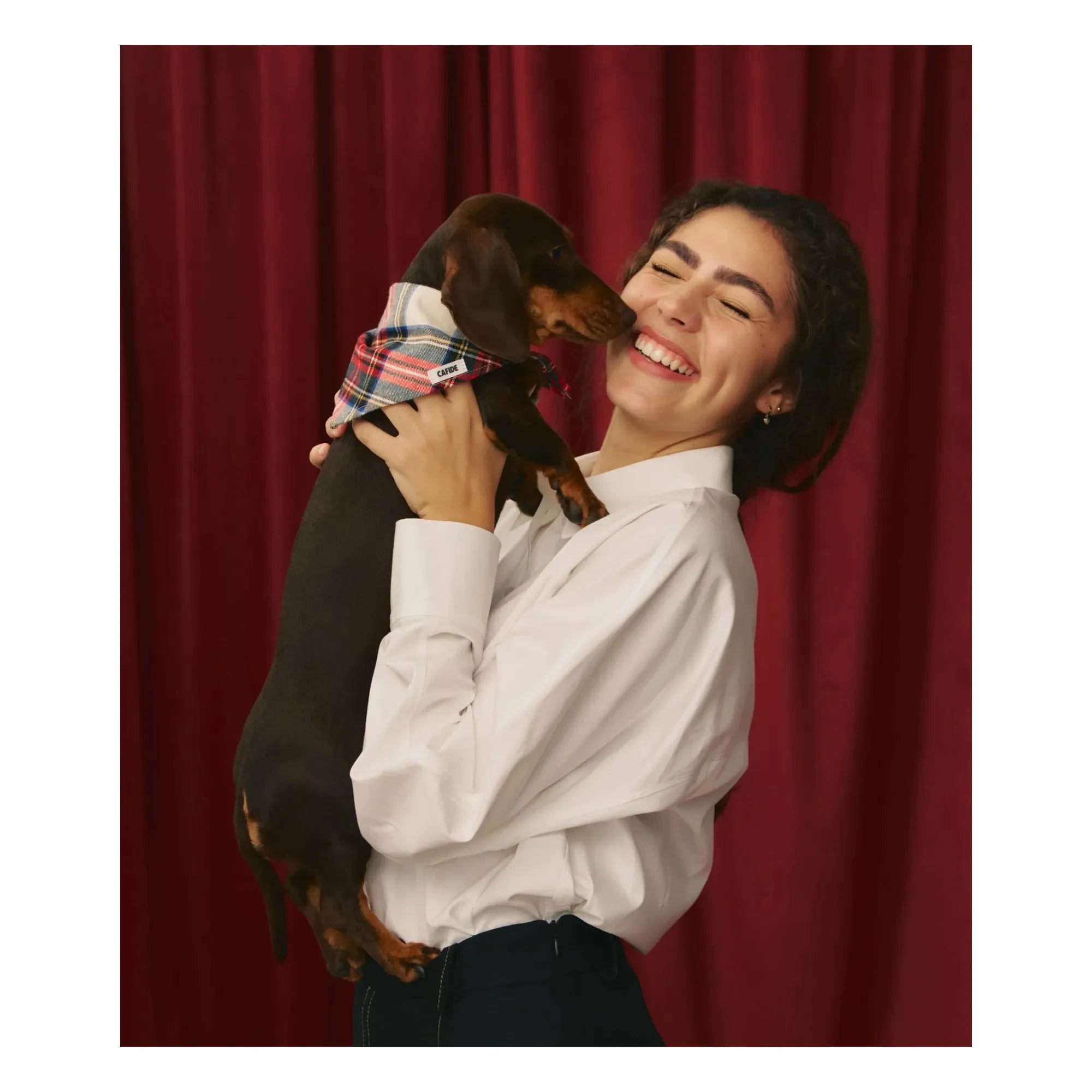 Cafide - Pañuelo para perro Nata | Rojo