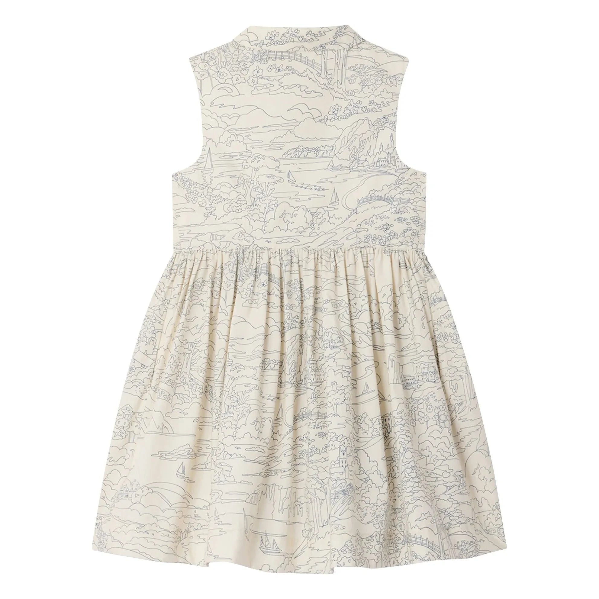 Bonpoint - Vestido Anne Paysage de algodón orgánico | Crudo