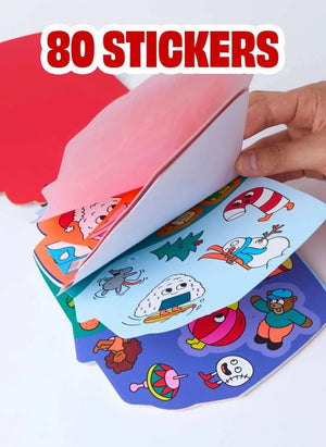 Omy - Libro de actividades navideñas con pegatinas
