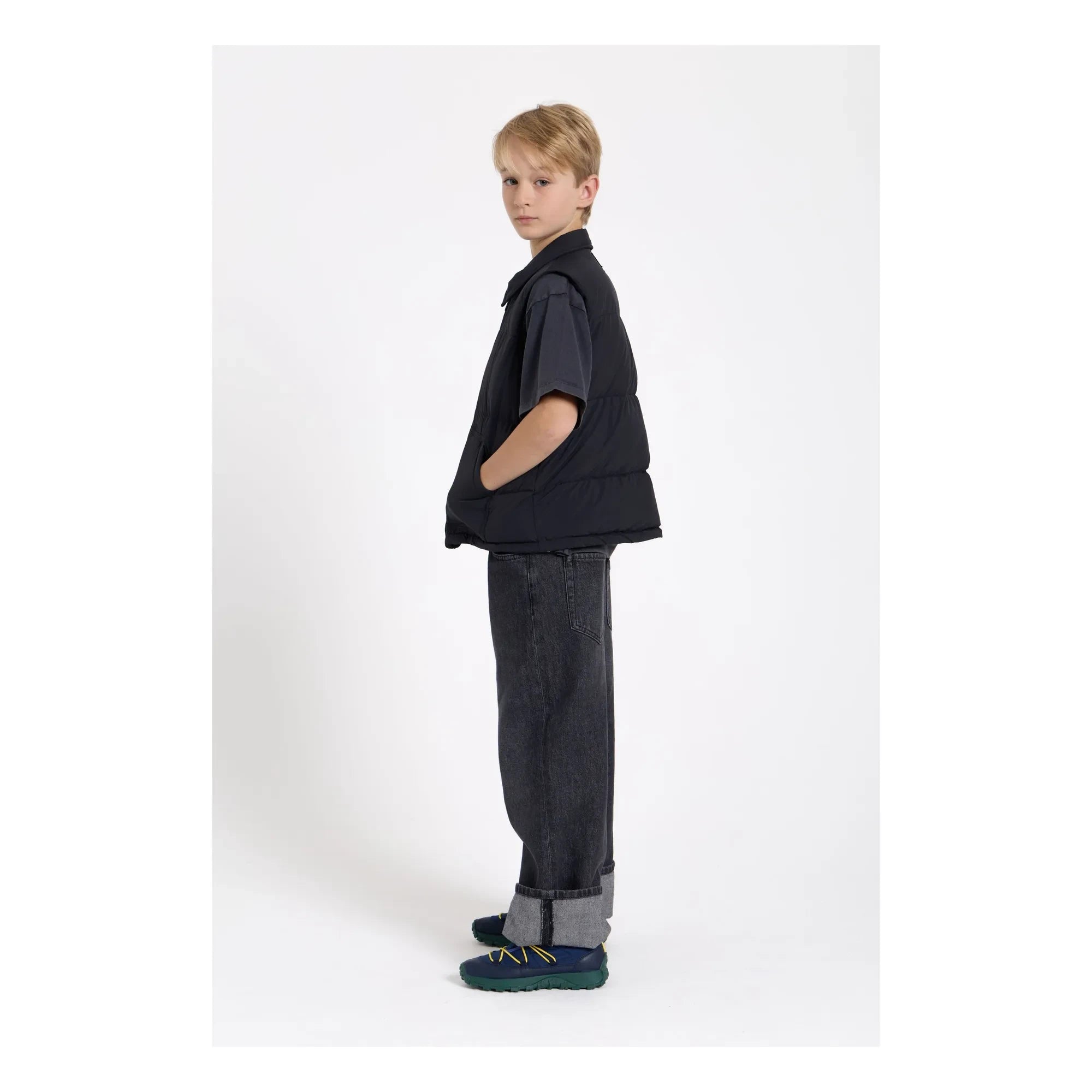 Finger in the nose - Snowshirt Genuine Down Chaleco sin mangas | Negro