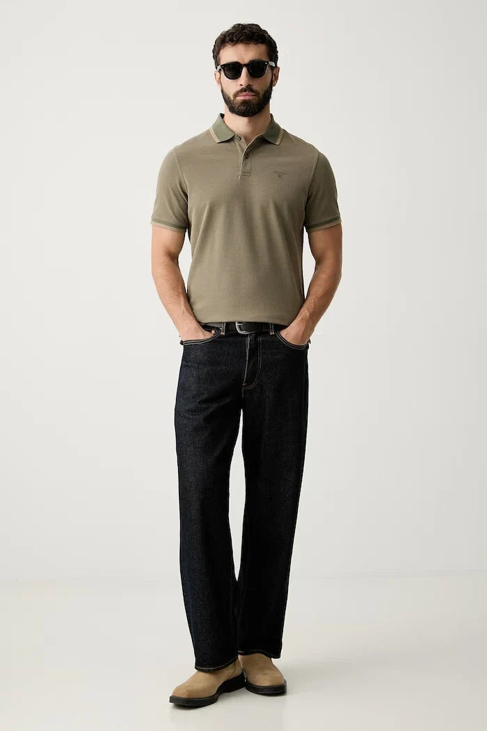 Camiseta de hombre de algodón con cuello Bernard de Barbour