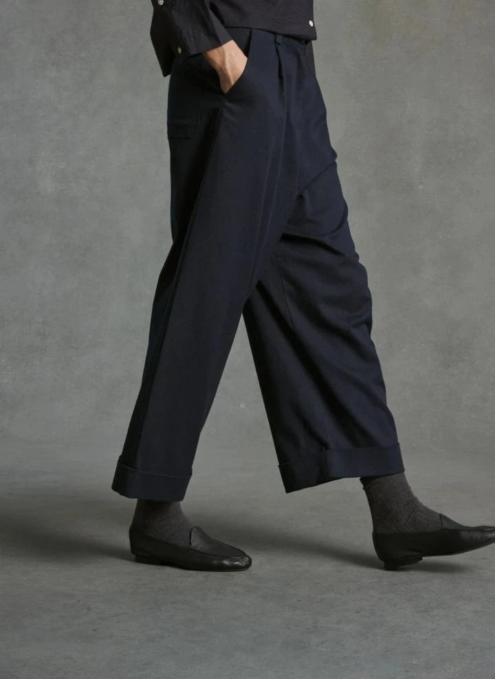 Hod - Pantalón Mariano con Pinzas | Azul marino