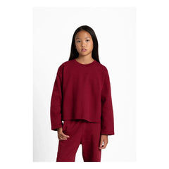 Camiseta Smallable Kid - Peony de algodón orgánico | Rojo cereza