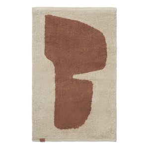 Ferm Living - Alfombra de baño Lay | Ladrillo rojo