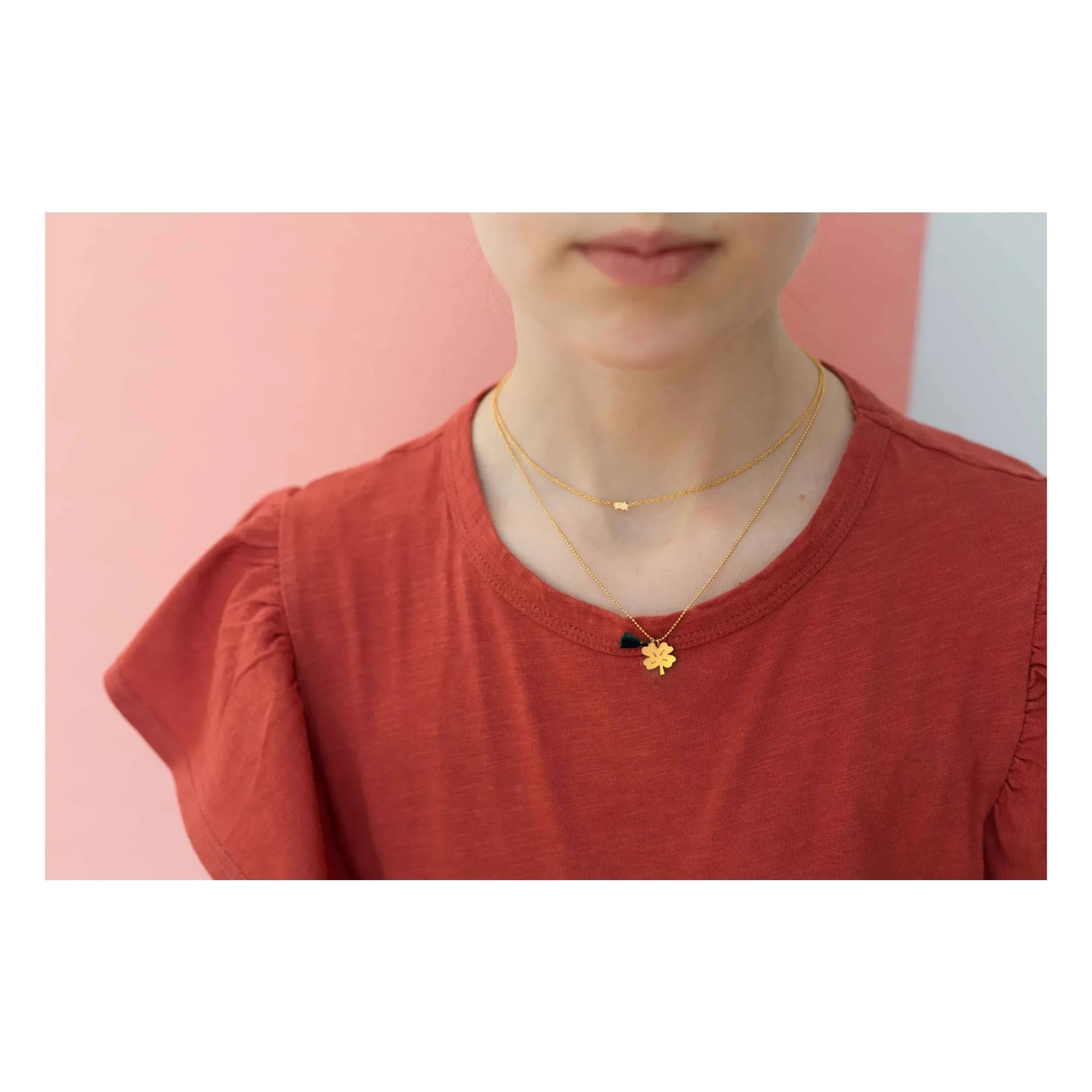 Adorabili - Collar de trébol | Oro