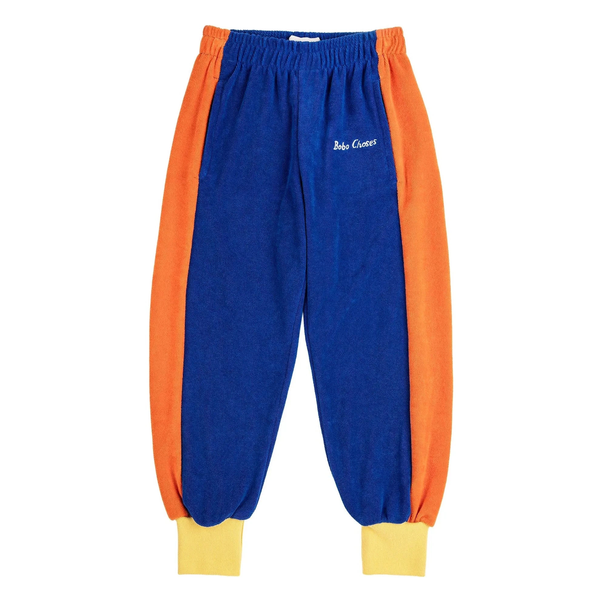 Bobo Choses - Pantalón de chándal de rizo de algodón orgánico con bloques de color | Azul real