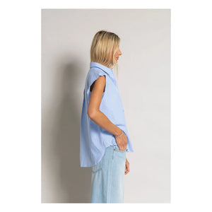 Smallable Woman - Laura Camisa sin mangas a rayas | Azul claro
