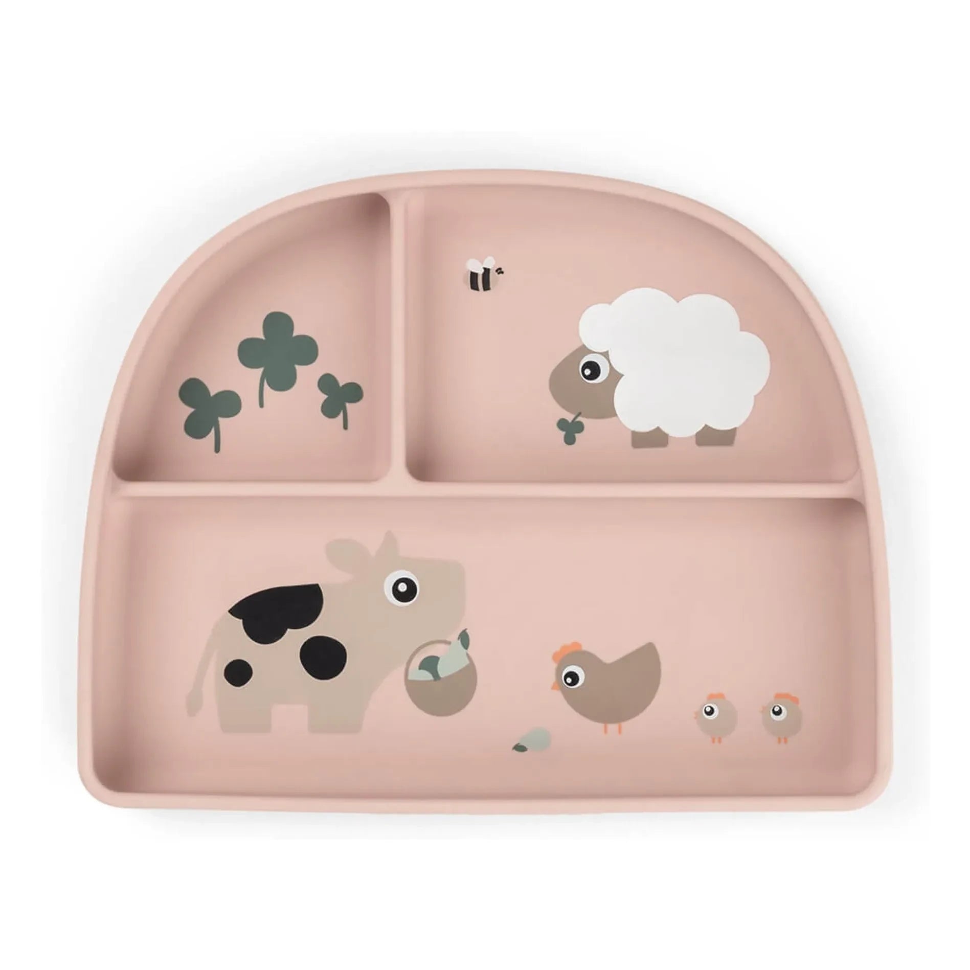Done by deer - Plato con ventosa y compartimentos Mini Farm | Arena