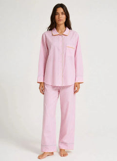 Folkloore - Pijama de Rayas - Colección para Mujeres | Rosa Pálido
