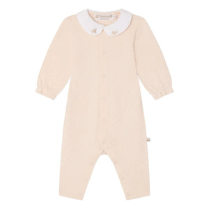 Bonpoint - Pijama Cayla Pointelle Algodón Orgánico | Rosa empolvado