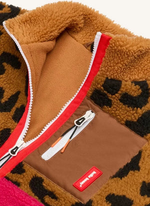 Hola Hossy - Chaqueta de Polares de Leopardo | Marrón