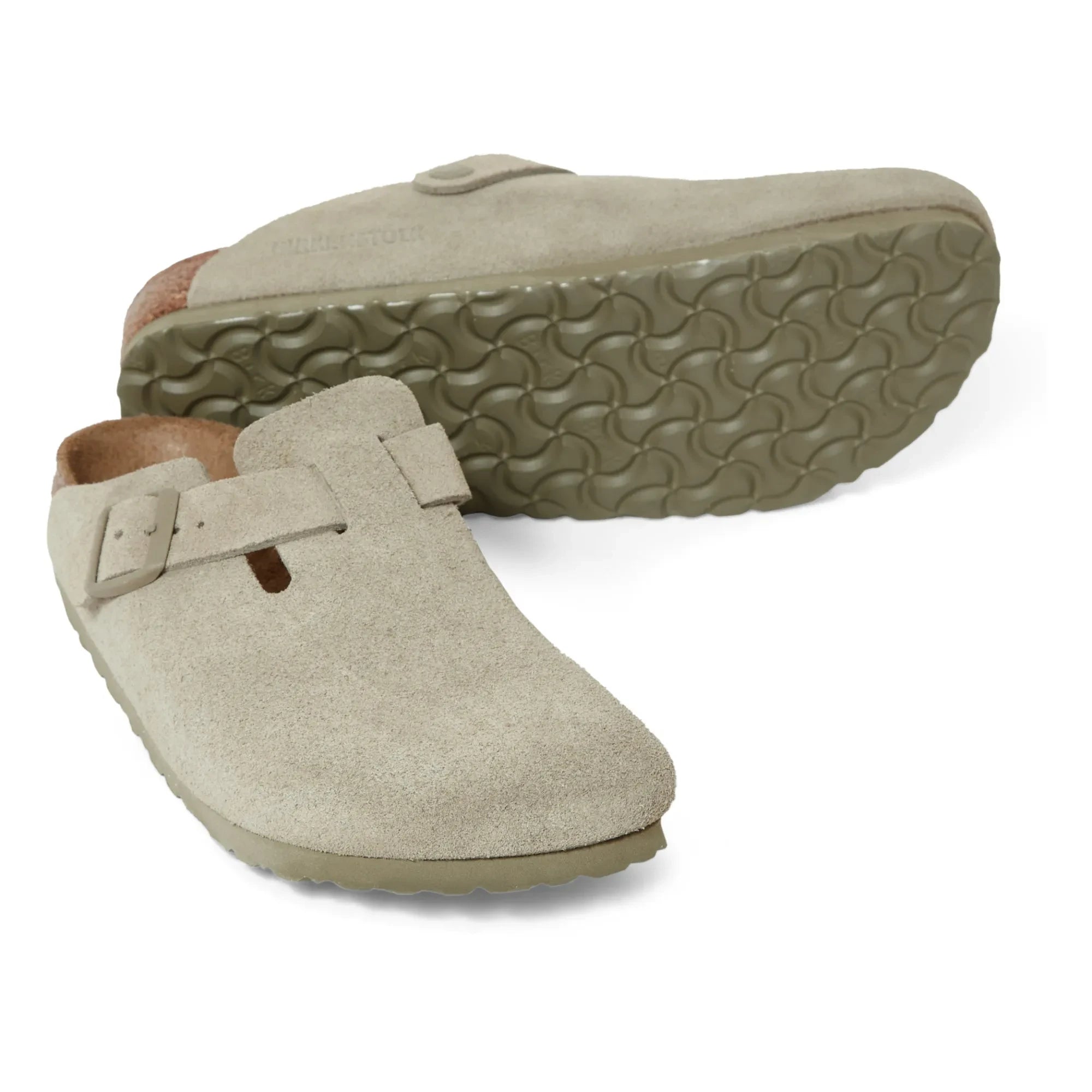 BIRKENSTOCK - Sandalias Boston Horma Estrecha - Colección Adulto | Caqui