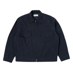 Universal Works - E130 Chaqueta de algodón reciclado Ospina | Azul marino