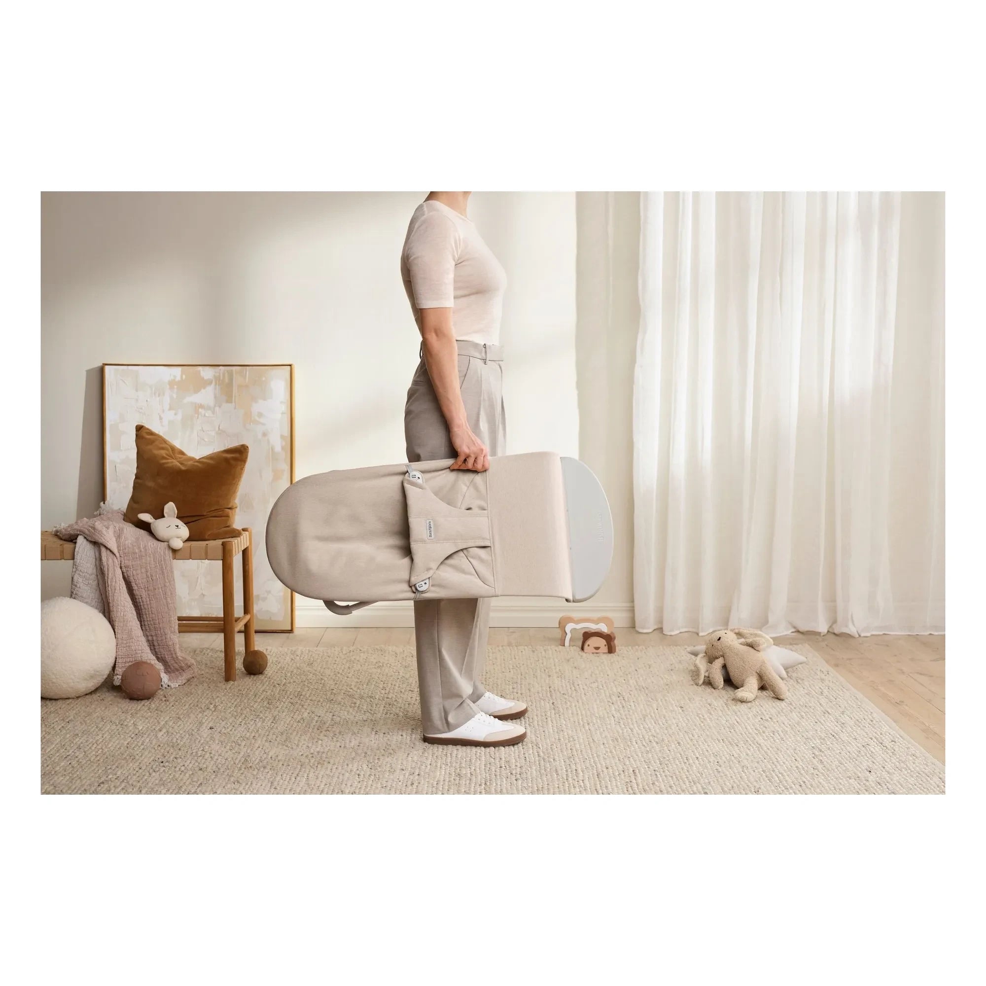BabyBjörn – Hamaca Bliss de punto piqué | Beige