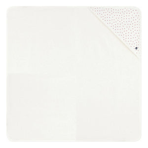Petit Bateau - Kalp Desenli Banyo Pelerini | Beyaz