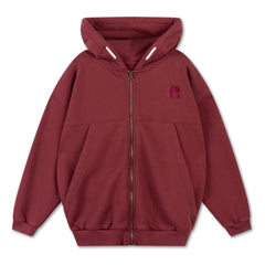 Repose AMS - Sudadera con cremallera de algodón orgánico | Burdeos