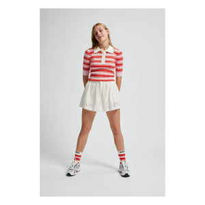 Indee - Minifalda bordado inglés Vendee | Blanco