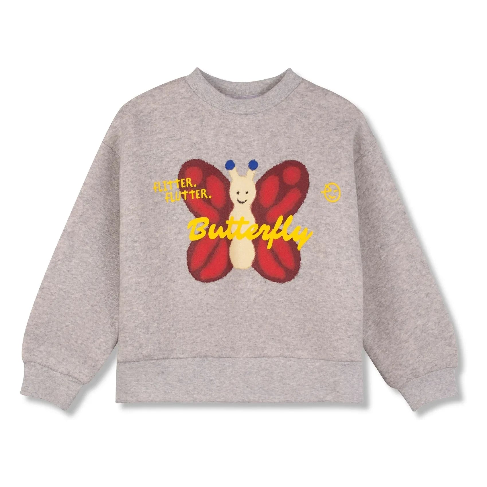 Wynken - Sudadera con mariposas | Gris jaspeado