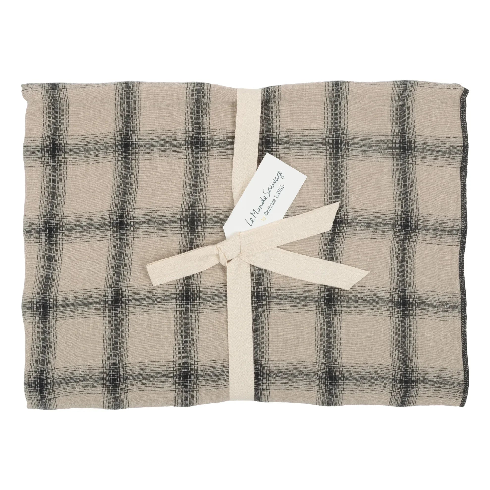 Le Monde Sauvage - Funda de almohada de lino lavado Highlands | Rosa beige