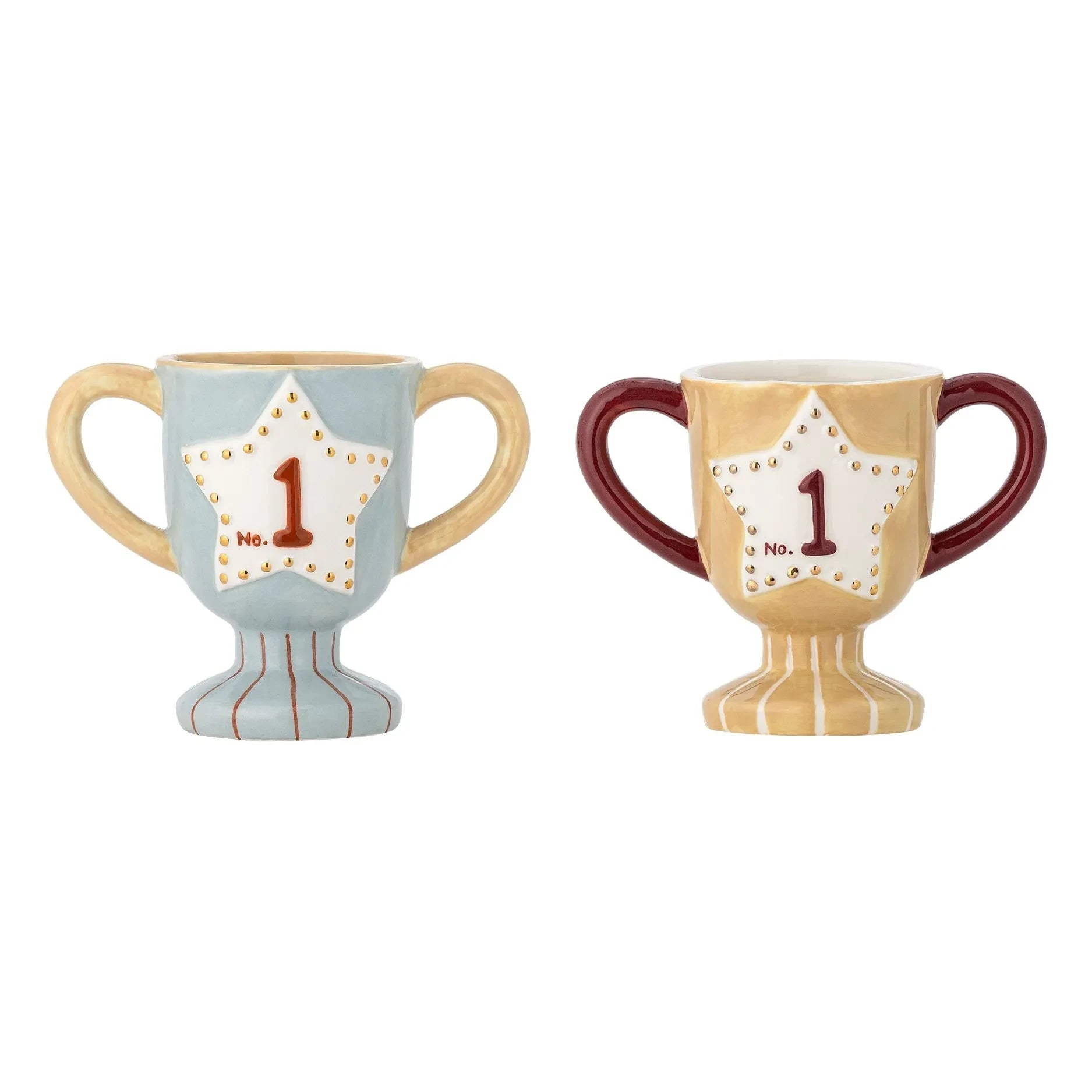 Bloomingville Mini - Tazas pequeñas de cerámica Trophy - Juego de 2 unidades