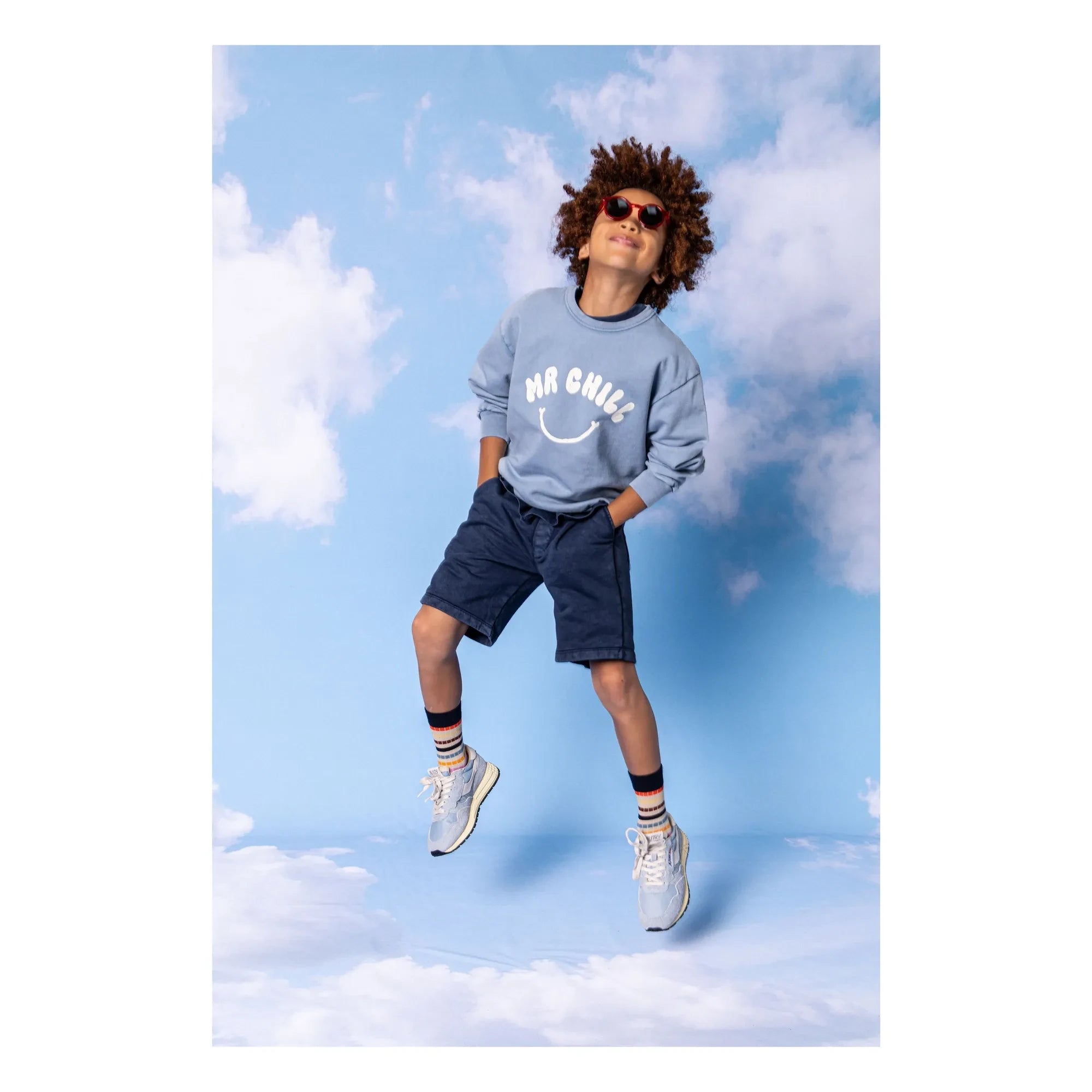 Hundred Pieces - Sudadera de algodón orgánico Ryde | Azul grisáceo