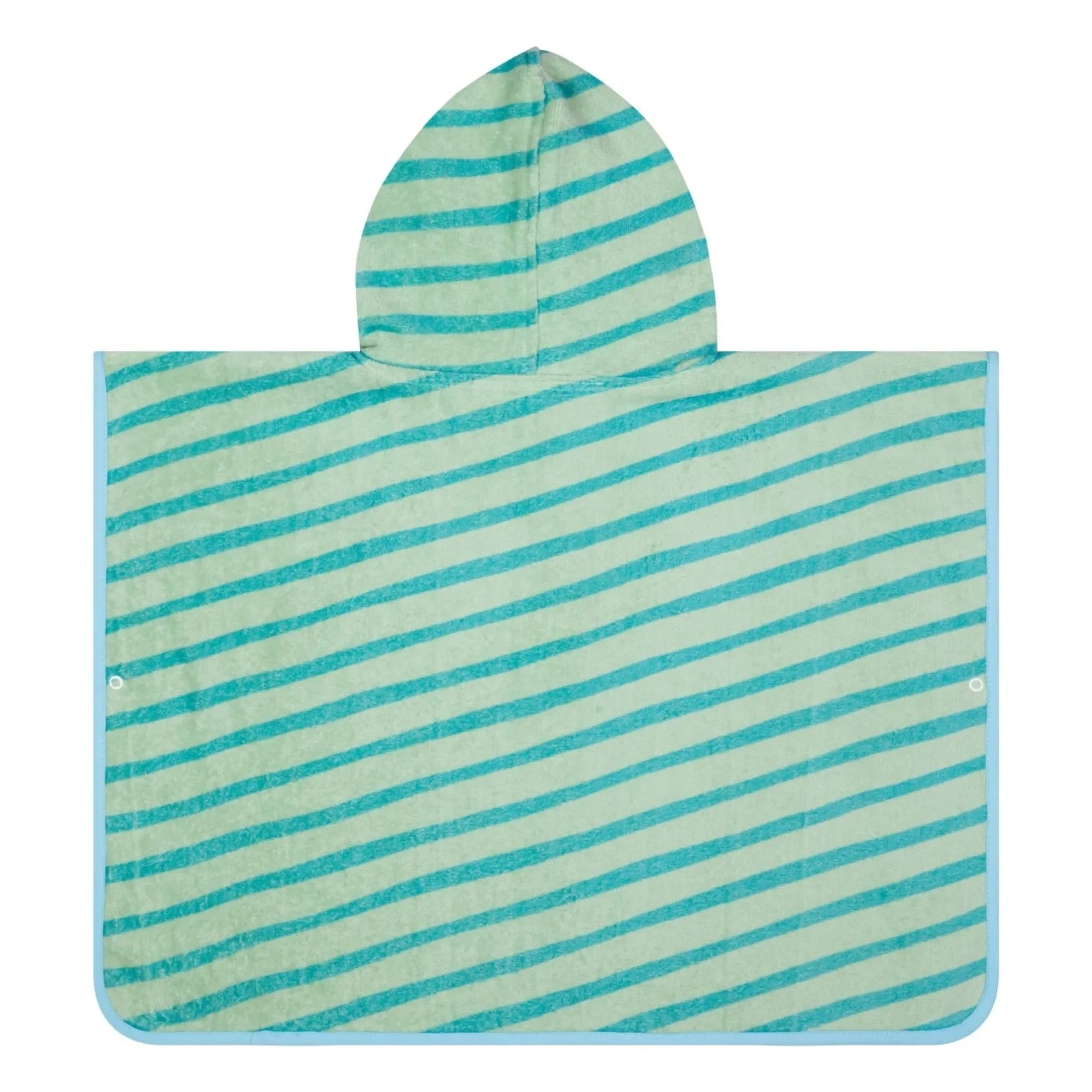 Jera Mini - Poncho de toalla a rayas | Verde