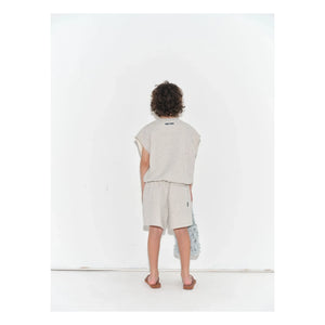 Main Story - Pantalones cortos jogger de corte holgado de algodón orgánico | Gris