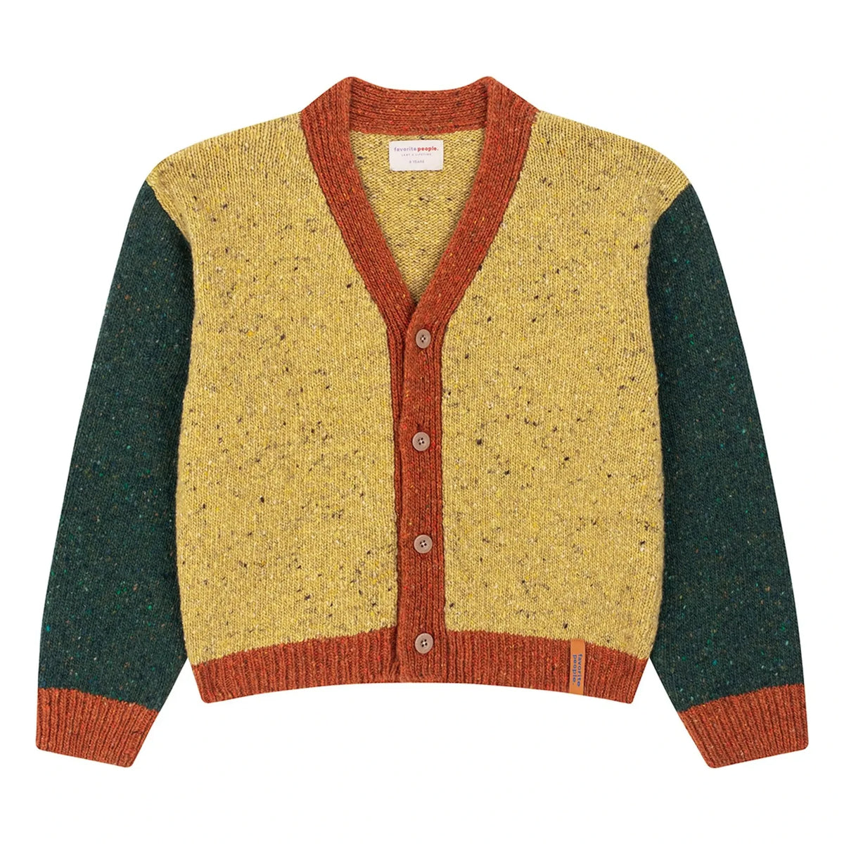 Favorite People - Chaqueta de lana con bloques de color Lunck Box | Amarillo