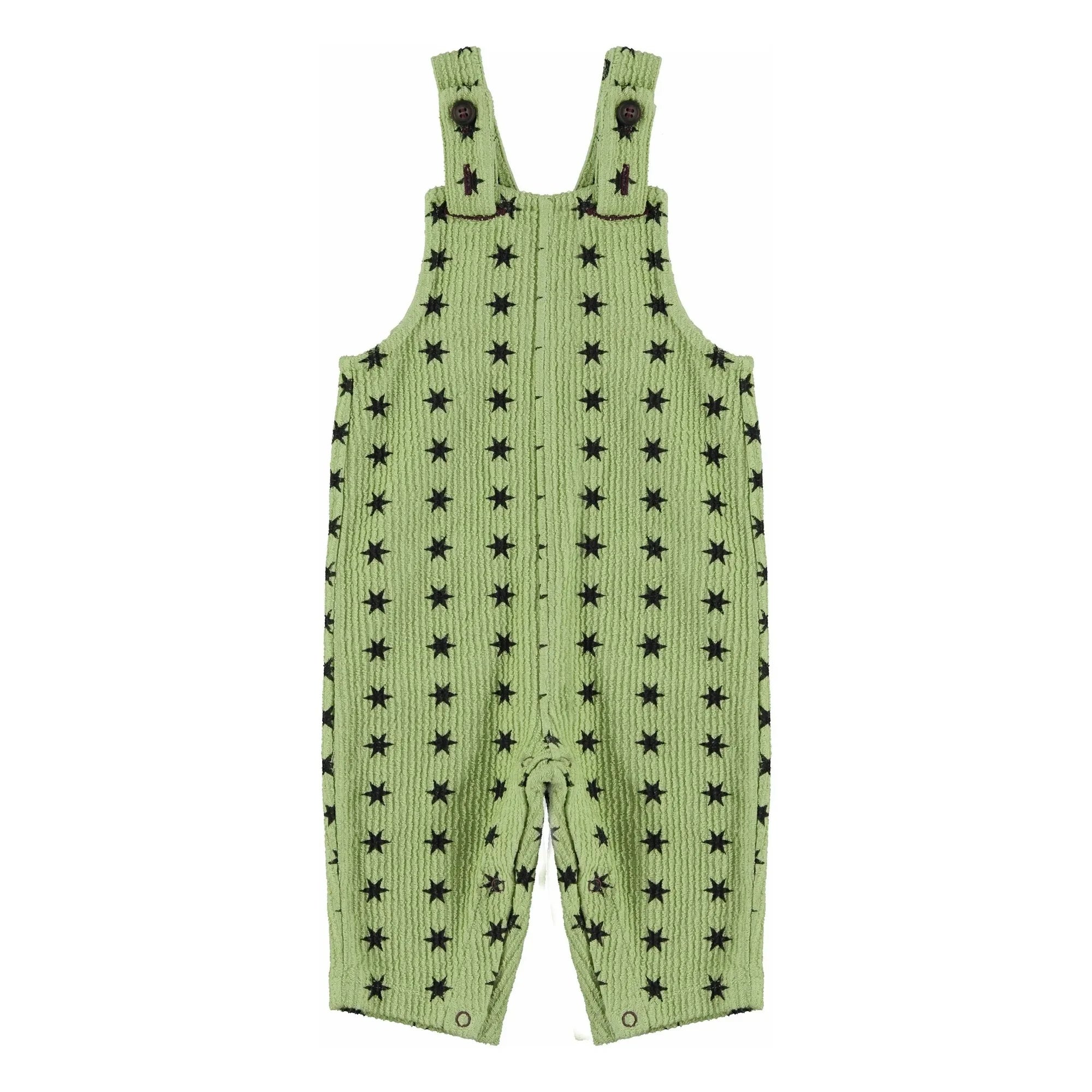 Piupiuchick - Peto de algodón orgánico acanalado con estrellas | Verde