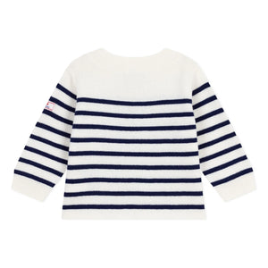 Petit Bateau - Jersey de lana con logo Marinero | Blanco