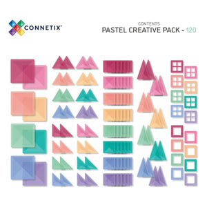 Connetix - Juego creativo - 120 piezas | Pastel